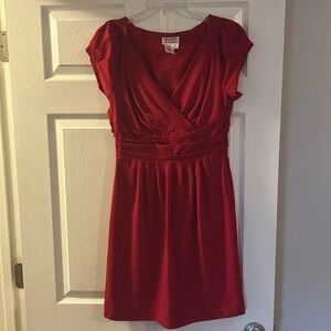 Red silk dress. Size small.
